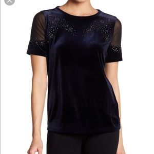Eli Tahari Jadea Velvet Tee